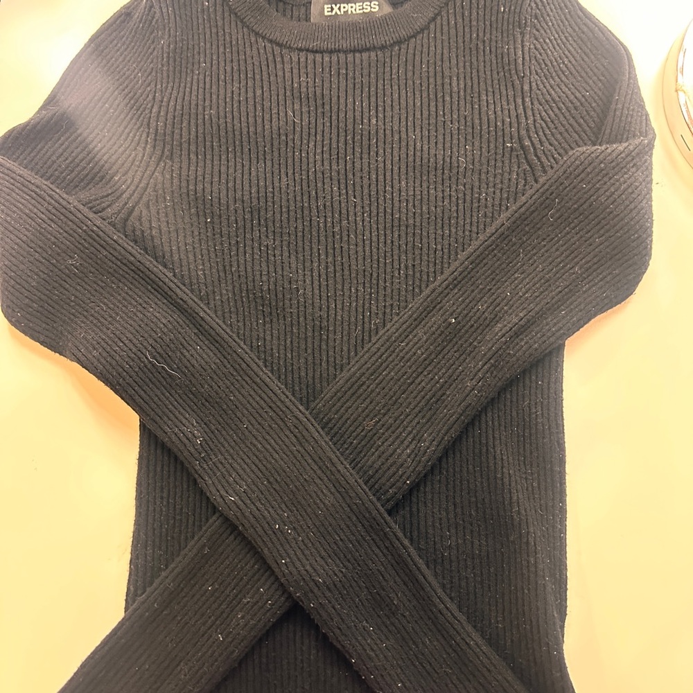 Express Classic Black Knit Top